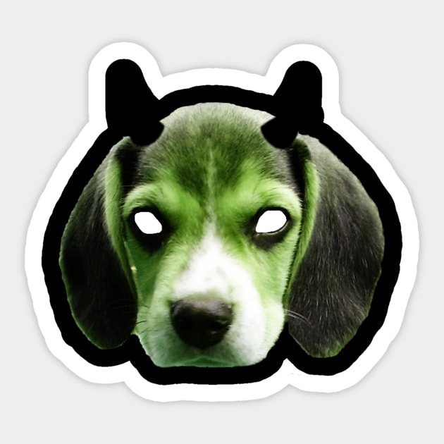 Demon Dog Sticker by zillacorex